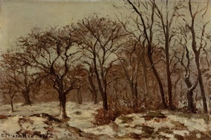 Chestnut Orchard in Winter 1872 Camille Pissarro