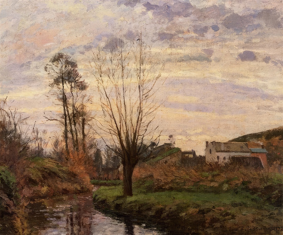 Landscape with Small Stream 1872 Camille Pissaro  Print
