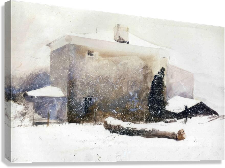 First Snow   Contemporary Realism - Andrew Wyeth Canvas Print