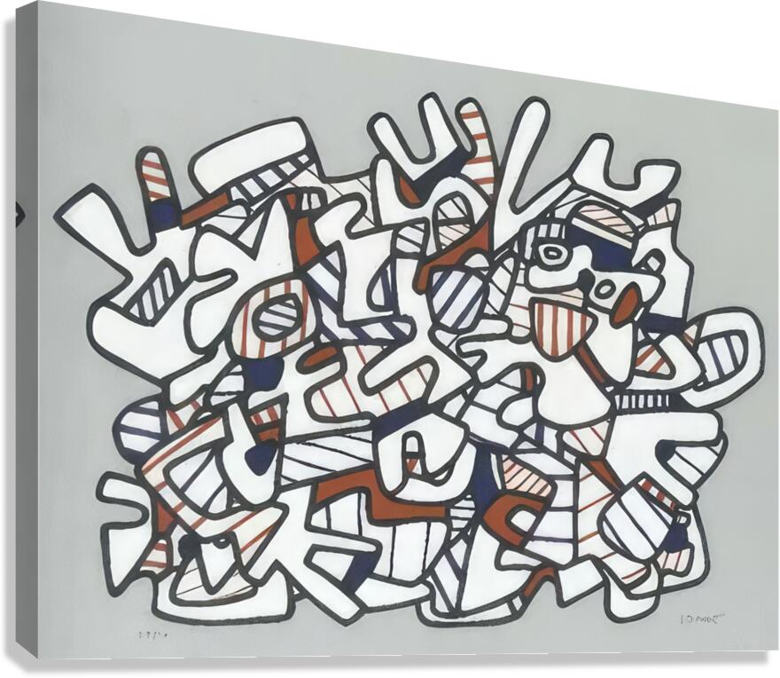 JEAN DUBUFFET 12 Canvas Print