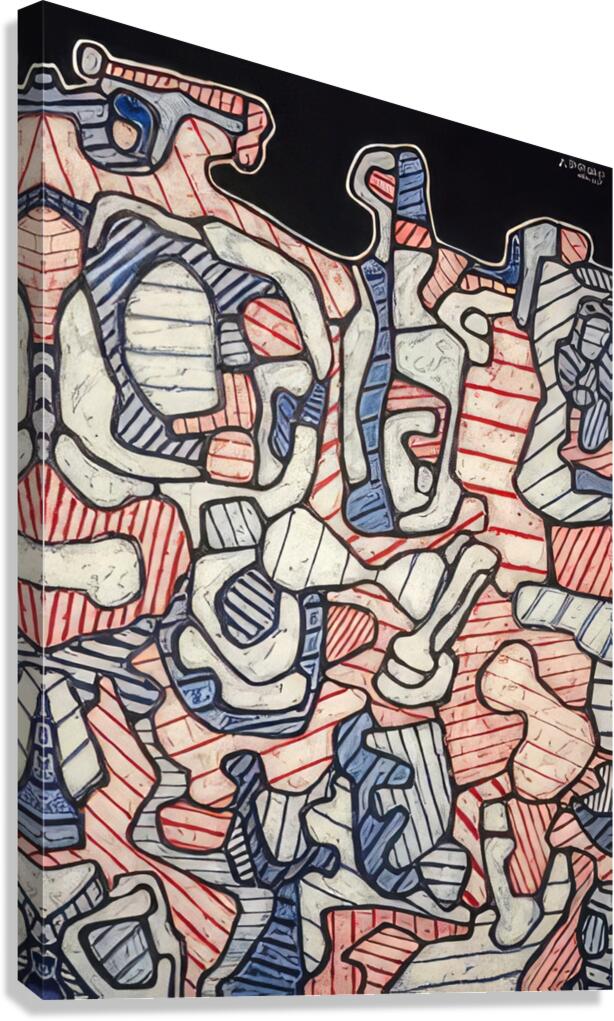 JEAN DUBUFFET 22 Canvas Print