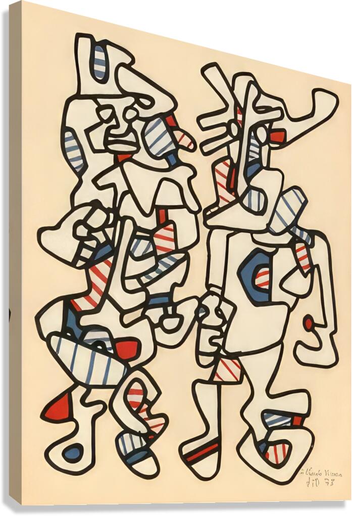 JEAN DUBUFFET 36 Canvas Print