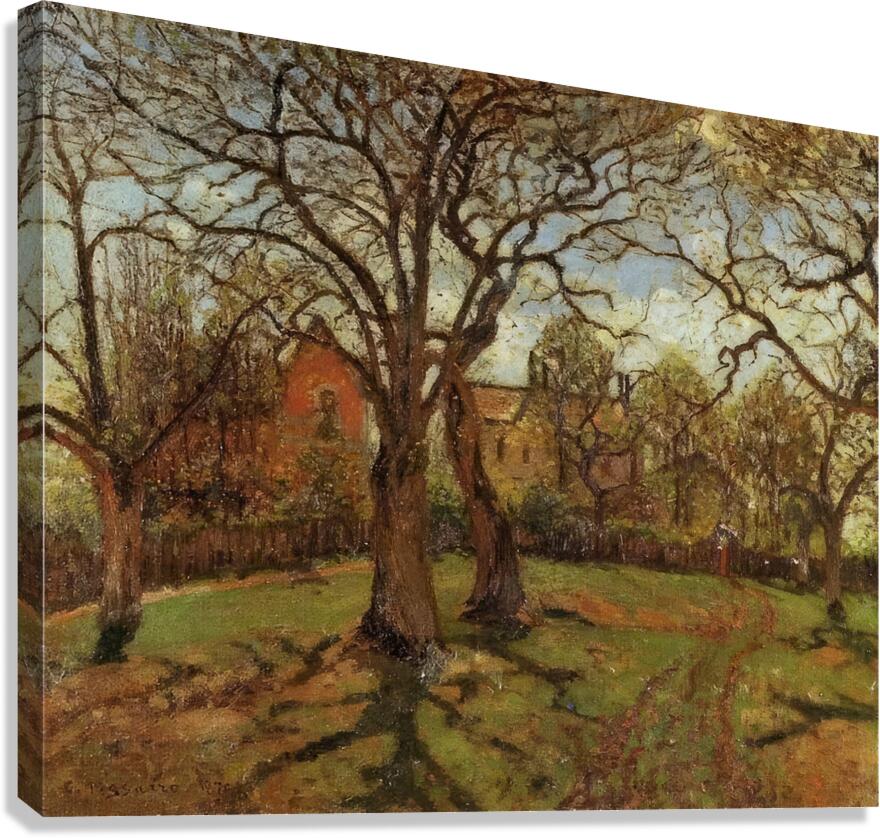 Chestnut Trees Louveciennes Spring 1870 Camille Pissarro Canvas Print