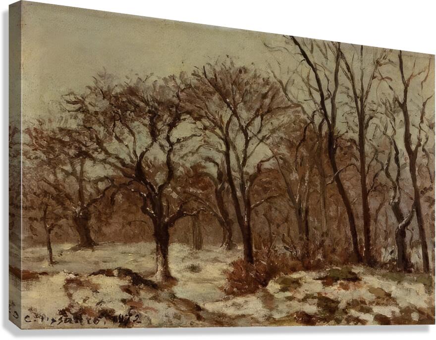 Chestnut Orchard in Winter 1872 Camille Pissarro Canvas Print