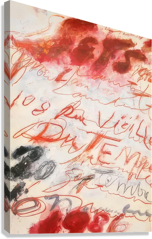 Art by Cy Twombly 14 Canvas Print