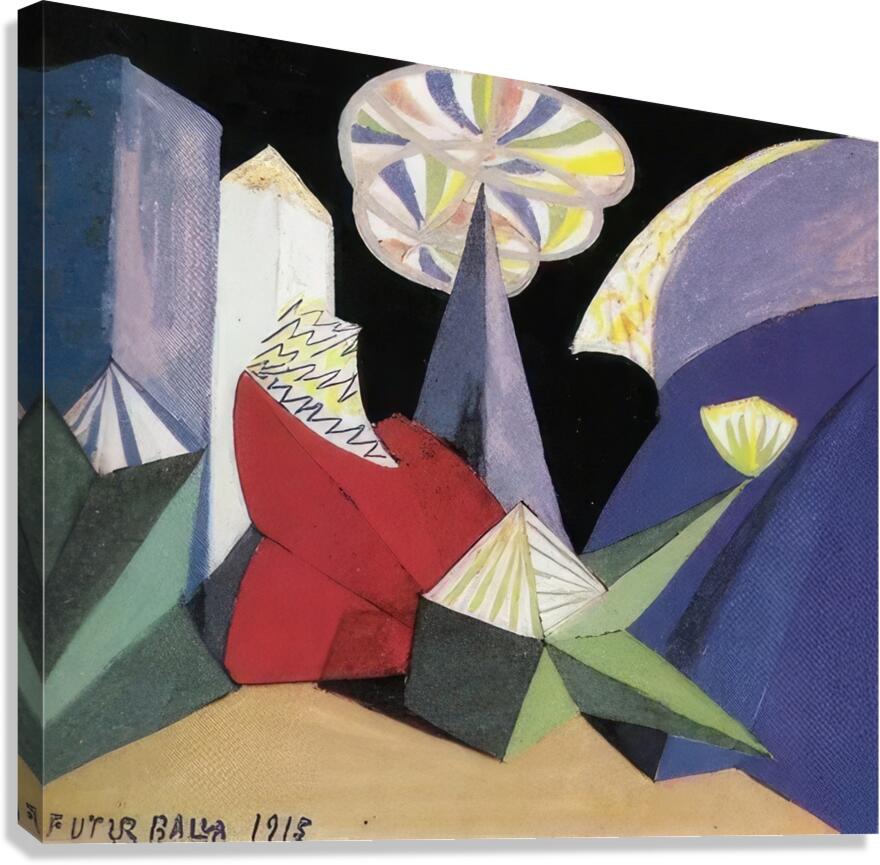 Artwork by Giacomo Balla  33 Canvas Print