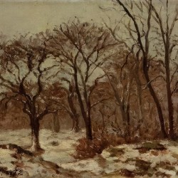 Chestnut Orchard in Winter 1872 Camille Pissarro