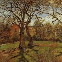 Chestnut Trees Louveciennes Spring 1870 Camille Pissarro