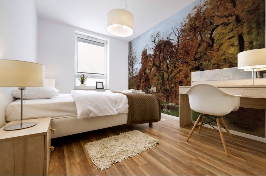 Autumn Landscape near Pontoise 1872 Camille P Mural print