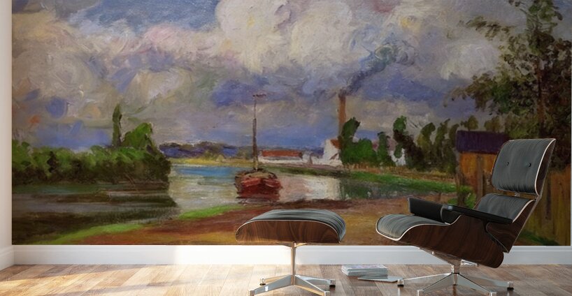 Fishermen on the Banks of the Oise 1876 Camil Wall Murals