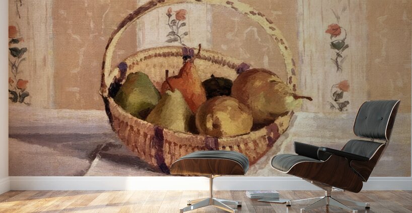 Apples and Pears in a Round Basket 1872 Camil Wall Murals