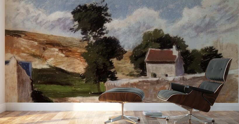 A Street in l Hermitage Pontoise 1874 Camille Pissarro Wall Murals