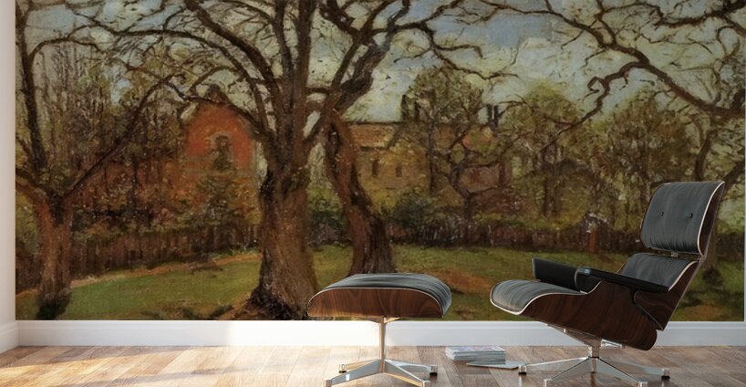 Chestnut Trees Louveciennes Spring 1870 Camille Pissarro Wall Murals