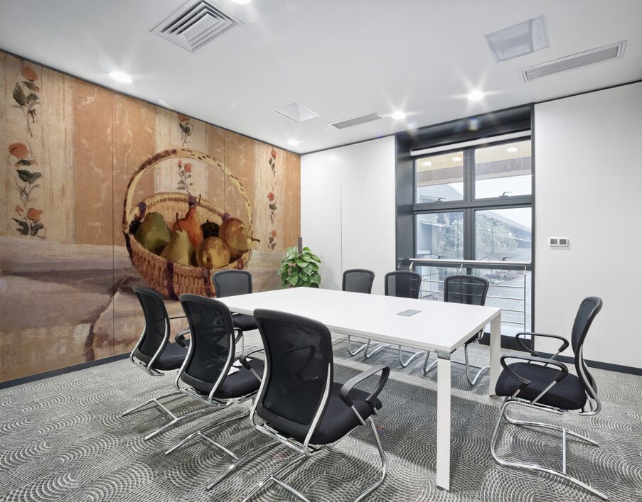 Apples and Pears in a Round Basket 1872 Camil Wall Printing