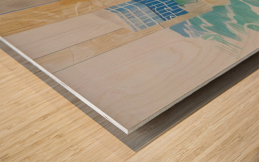 David Hockney Wood print